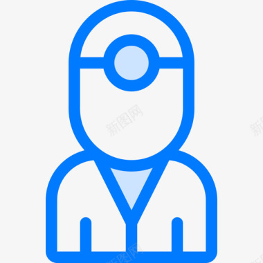 医生职业2蓝色图标图标