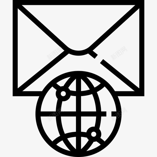 电子邮件商务必备直系图标svg_新图网 https://ixintu.com 商务必备 电子邮件 直系