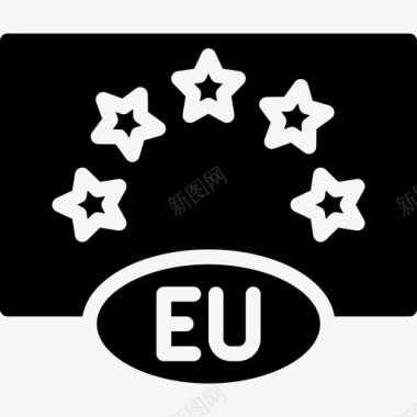 欧盟国旗13填充图标图标