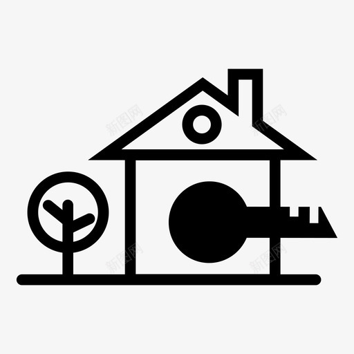 房子钥匙房子和钥匙房主图标svg_新图网 https://ixintu.com 房主 房地产 房子和钥匙 房子钥匙