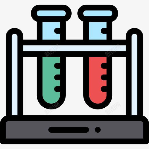 试管医疗保健8线性颜色图标svg_新图网 https://ixintu.com 医疗保健8 线性颜色 试管