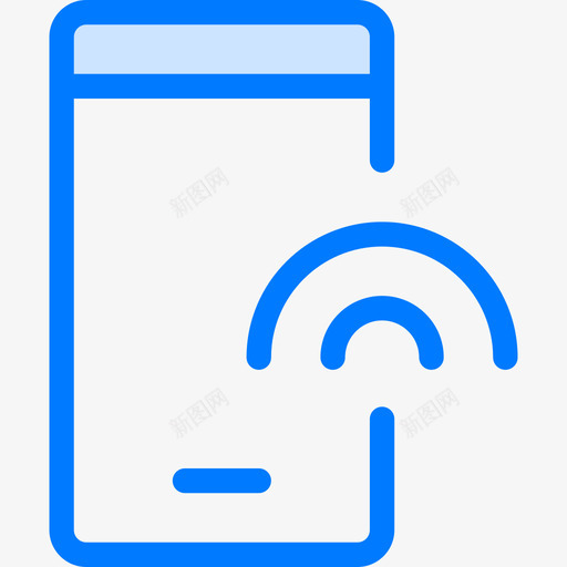 Wifi信号移动12蓝色图标svg_新图网 https://ixintu.com Wifi信号 移动12 蓝色