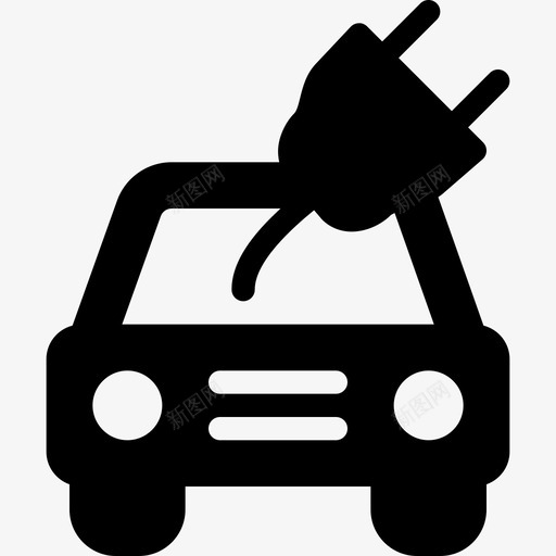 电动汽车自然生态4填充图标svg_新图网 https://ixintu.com 填充 电动汽车 自然生态4