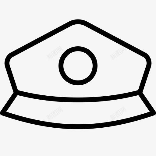 采购产品警察帽警察帽配件图标svg_新图网 https://ixintu.com 时尚 服装 警察帽 轮廓帽子 配件 采购产品警察帽