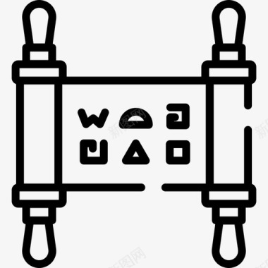 纸莎草中世纪20直纹图标图标