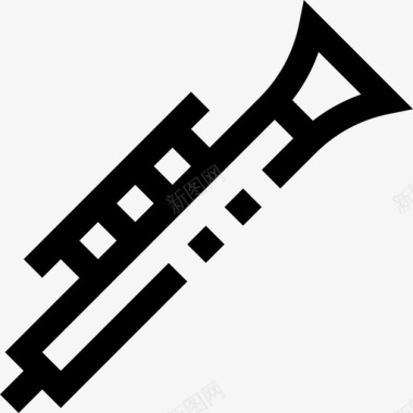 单簧管音乐47线性图标图标