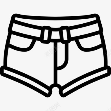 短裤夏装5直线型图标图标