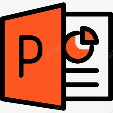 Powerpoint徽标和品牌2线性颜色图标图标
