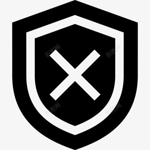 无保护盾安全不安全图标svg_新图网 https://ixintu.com 不安全 安全 无保护盾 网络安全