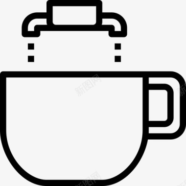 咖啡机咖啡店48直线型图标图标