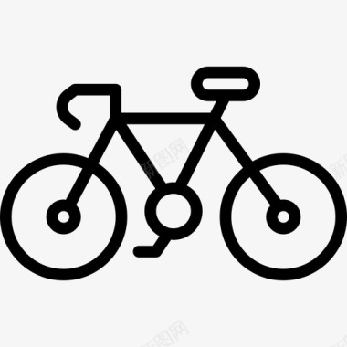 自行车健康11直线型图标图标
