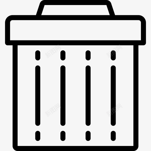 垃圾箱空的必需品图标svg_新图网 https://ixintu.com 垃圾 垃圾箱 必需品 空的