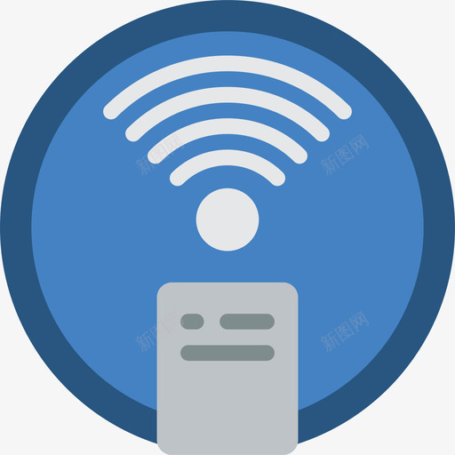 Wifi网络3扁平图标svg_新图网 https://ixintu.com Wifi 扁平 网络3