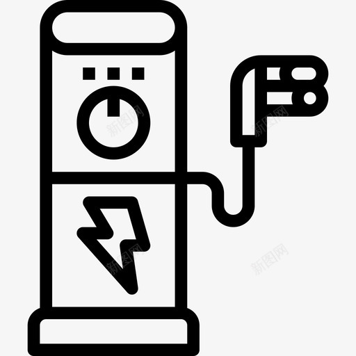 充电器汽车部件线性图标svg_新图网 https://ixintu.com 充电器 汽车部件 线性
