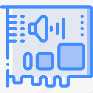 声卡pc组件4蓝色图标图标