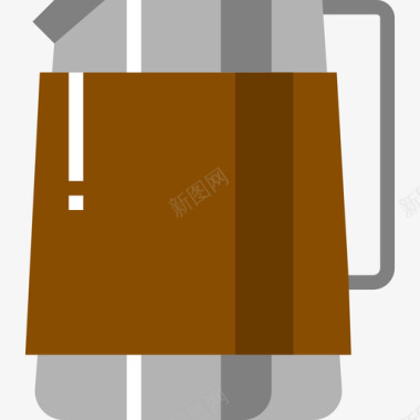水壶咖啡店平面图标图标
