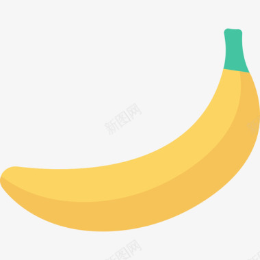 香蕉食品59扁平图标图标