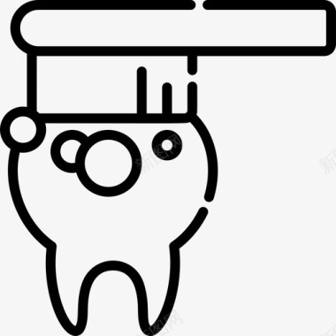 刷牙牙齿护理8线性图标图标