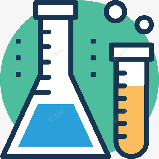 烧瓶科学技术9线性颜色图标svg_新图网 https://ixintu.com 烧瓶 科学技术9 线性颜色