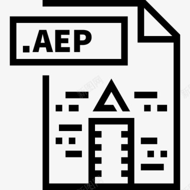 Aep文件25线性图标图标