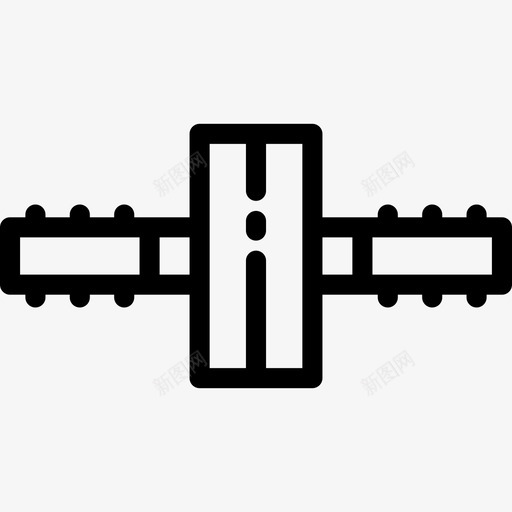 轮子健身器材2线性图标svg_新图网 https://ixintu.com 健身器材2 线性 轮子
