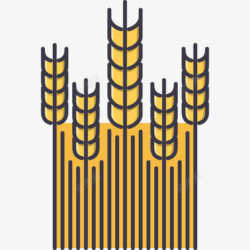 小麦花园5彩色图标svg_新图网 https://ixintu.com 小麦 彩色 花园5