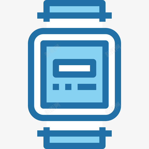 智能手表设备和技术4蓝色图标svg_新图网 https://ixintu.com 智能手表 蓝色 设备和技术4