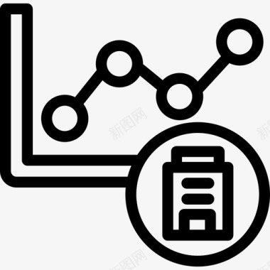 折线图分析4线性图标图标