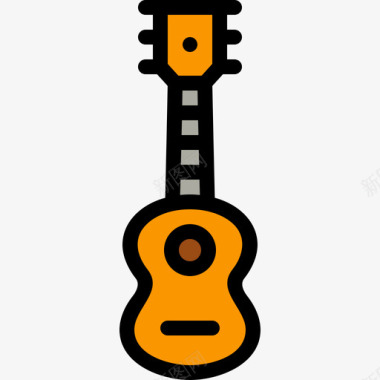 吉他夏18线性颜色图标图标