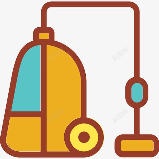 吸尘器家用3线性颜色图标svg_新图网 https://ixintu.com 吸尘器 家用3 线性颜色