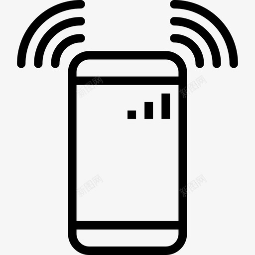 智能手机移动和电话4线性图标svg_新图网 https://ixintu.com 智能手机 移动和电话4 线性