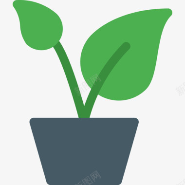 植物自然46平坦图标图标