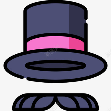帽子魔法13线性颜色图标图标