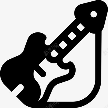 电吉他多媒体11填充图标图标