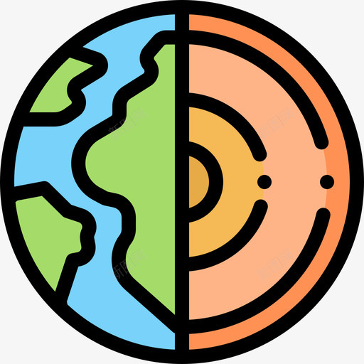 地球地理18线性颜色图标svg_新图网 https://ixintu.com 地球 地理18 线性颜色