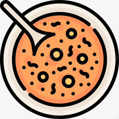 汤纯素食品2道原色图标图标
