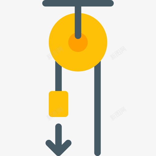 滑轮科学52扁平图标svg_新图网 https://ixintu.com 扁平 滑轮 科学52