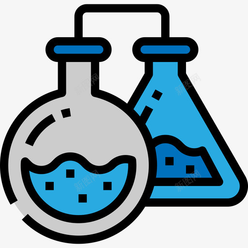 烧瓶科学47线性颜色图标svg_新图网 https://ixintu.com 烧瓶 科学47 线性颜色