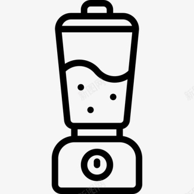 搅拌机饮料6线性图标图标