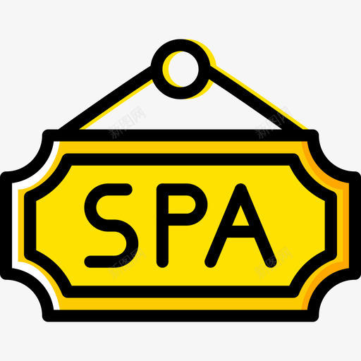 SpaSpa瑜伽黄色图标svg_新图网 https://ixintu.com Spa Spa瑜伽 黄色