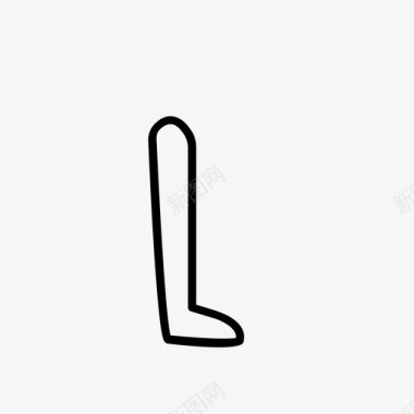 腿字母埃及图标图标