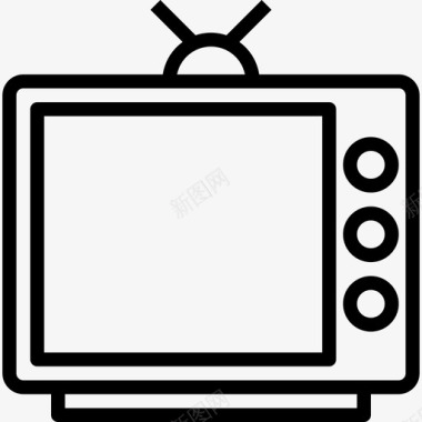 电视设备和技术6线性图标图标