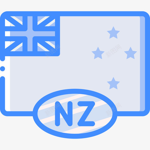 新西兰国旗11蓝色图标svg_新图网 https://ixintu.com 国旗11 新西兰 蓝色