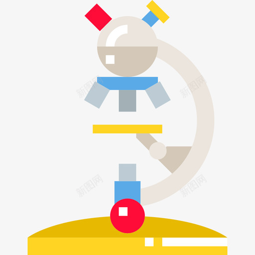 显微镜教育平面图标svg_新图网 https://ixintu.com 教育平面图标 显微镜