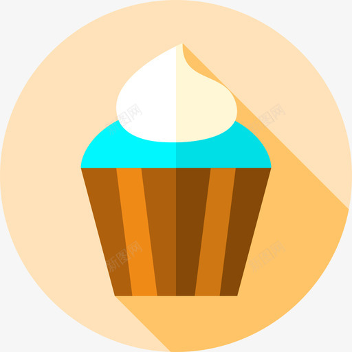 纸杯蛋糕甜点和糖果2个扁平图标svg_新图网 https://ixintu.com 扁平 甜点和糖果2个 纸杯蛋糕