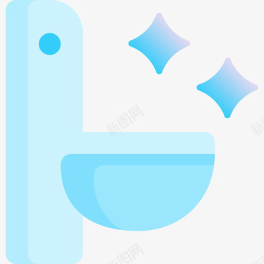 卫生间清洁33蓝色图标图标