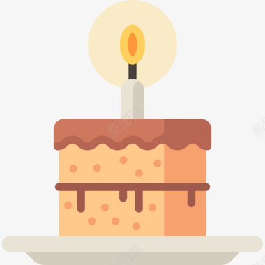 蛋糕生日54扁平图标图标