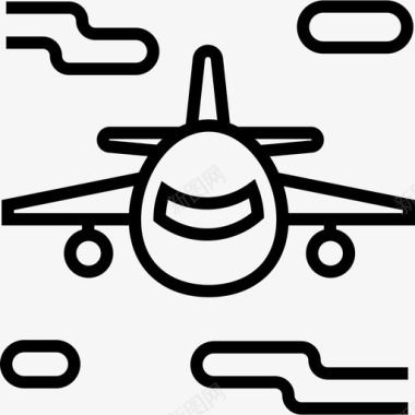 飞行旅行3直线图标图标