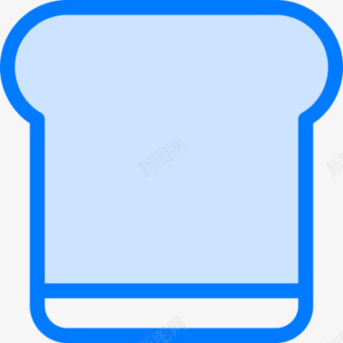 面包面包店41蓝色图标图标