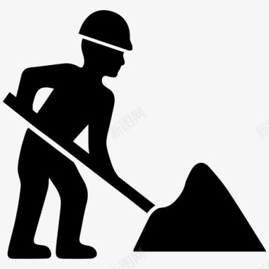 挖掘挖掘机铲子图标图标